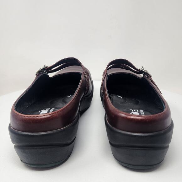 Sanita Catalina Wave II Mary Jane Mule EU41/US10.5-11 Bordeaux Brown Leather - Picture 7 of 14